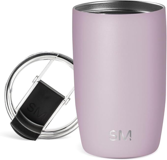 Simple Modern Voyager Tumbler with Flip Lid | Travel Coffee Mug | Insulated Stainless Steel Cold Brew Iced or Hot Coffee Cup | Gifts for Women Men Her Him | 12oz, Lavender Mist