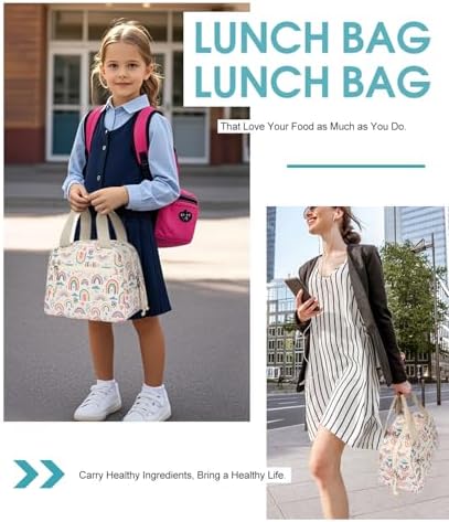 Lunch Bag for Women, Corduroy Large Insulated Lunch Box