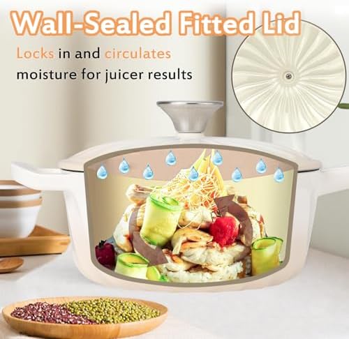 Enameled Cast Iron Sauce Pan with Lid, 2 Quart Saucepan with Lid