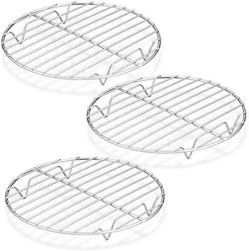 P&P CHEF Round Cooking Rack, Cooling Rack for Steamer, 7.5”, Silver