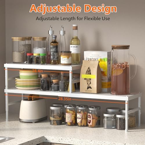 Kitchen cabinet organizer shelf,Spice Racks,Counter Shelf for Cabinets