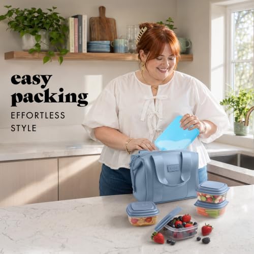 Fit & Fresh Remi Neoprene Lunch Bag for Women w/Ice Pack & Containers