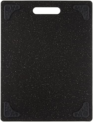 Dexas Grippboard Cutting Board with Non-Slip Feet, 11 by 14.5 inches, Dark Granite pattern and Black (Pack of 6)