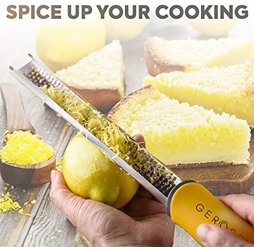 Lemon Zester Tool with Handle, Zester Grater for Cheese, Citrus and Garlic