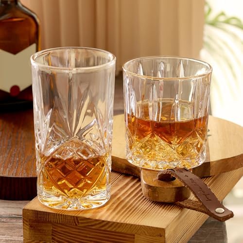 Moretoes Crystal Cocktail Glasses Drinking Glasses Set of 12 Glass Cups