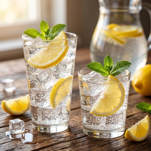 Moretoes Everyday Drinking Glasses Set of 12 Glass Cups Set