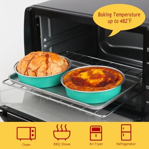 LNYZQUS 8oz Mini Pie Tins with Lids 50 Pack, 4 Inch Individual Cake Pans