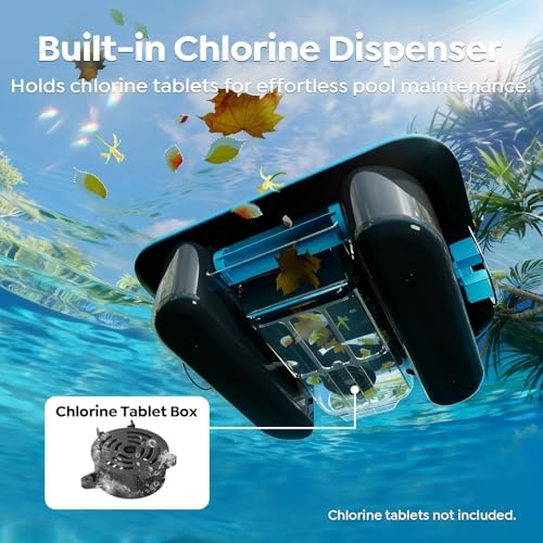 Pleco SK02 Solar Powered Robotic Pool Skimmer, Obsidian Ivory