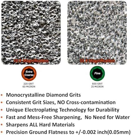 SHARPAL 163N Double-sided Diamond Sharpening Stone, 8 in. x 3 in.