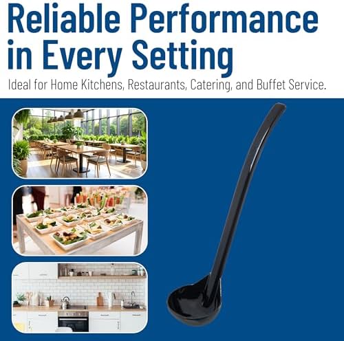 CFS 029503 Carly Plastic Dressing/Serving Ladle, 0.45 oz., Black