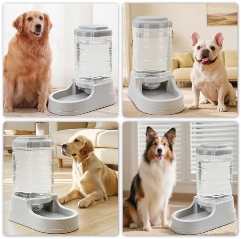 Kenond 2.5 Gallon Large Dog Water Dispenser, Automatic Gravity Water Bowl