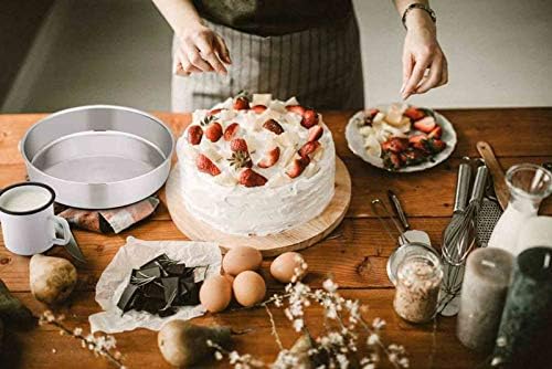 TeamFar 8 Inch Cake Pan Set of 2, Round Layer Cake Baking Pans Tins