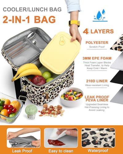 Capolo Lunch Bag for Women Men Insulated Lunch Tote Leakproof Lunchbox Bags