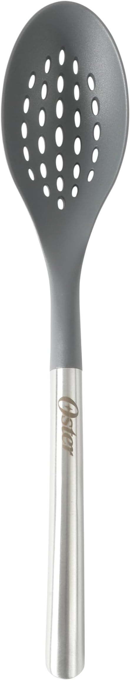 Oster Chadswyck 13.8” Slotted Cooking Spoon, Heat Resistant Silicone Head, Safe for Nonstick Cookware, Dishwasher Safe