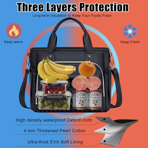 Weitars Insulated Lunch Bag for Women Men,Leak Proof Lunch Box for Work