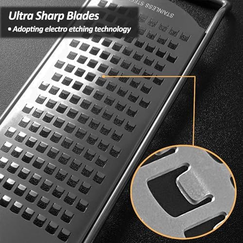 Professional Zester Grater Coarse, Razor-Sharp Stainless Steel Blade