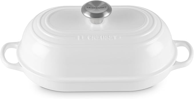 Le Creuset Enameled Cast Iron Signature Oval Bread Oven, 11.5 inch, White