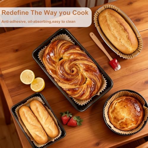 Loaf Pan Liners for Baking Bread 9x5 Inch - 180 PCS Non-Stick Parchment Paper Liners - Disposable Bread Pans Liner for Sourdough Bread, Banana Bread, Cakes, Baking Accessories