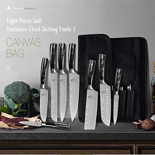 FULLHI Knife Set, 14pcs Japanese Knives Set, Multiple Colour Premium German Stainless Steel Chef Knife Set