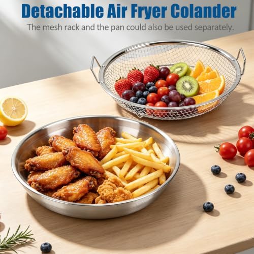 Oil Filter Trays, 8.66’’ 9.45’’ 10.23’’ Stainless Steel Air Fryer Mesh Pan