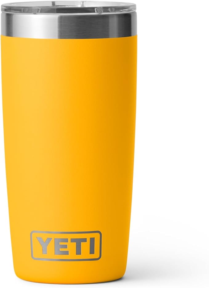 YETI Rambler 10 oz Tumbler, Stainless Steel, Vacuum Insulated with MagSlider Lid, Alpine Yellow