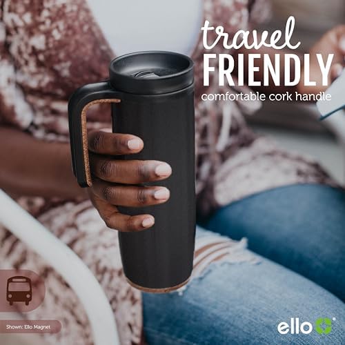 Ello Magnet 18oz Insulated Stainless Steel Travel Mug, Tortoiseshell