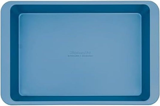 KitchenAid Nonstick Swiss Engineered Aluminized Steel Cake Pan, Dishwasher Safe, Blue Velvet, 9 x 13 Inch