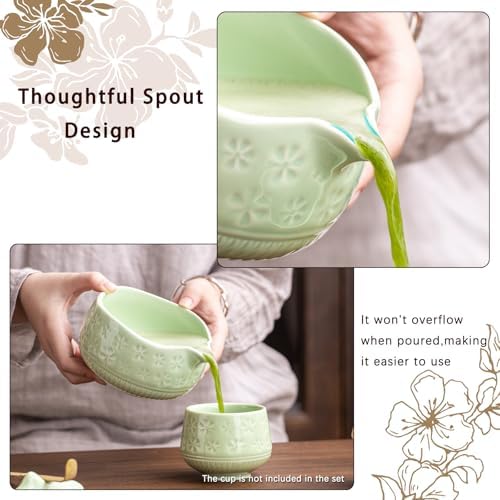 Buucup Matcha Whisk Set, Ceramic Matcha Kit with Bowl & Bamboo Tools