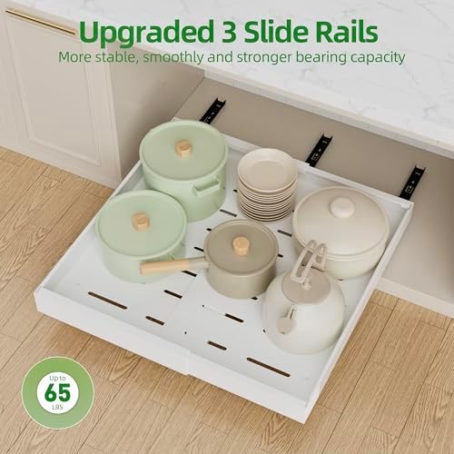 PAKETA 2 Pack Expandable Pull Out Cabinet Organizer,21" Deep