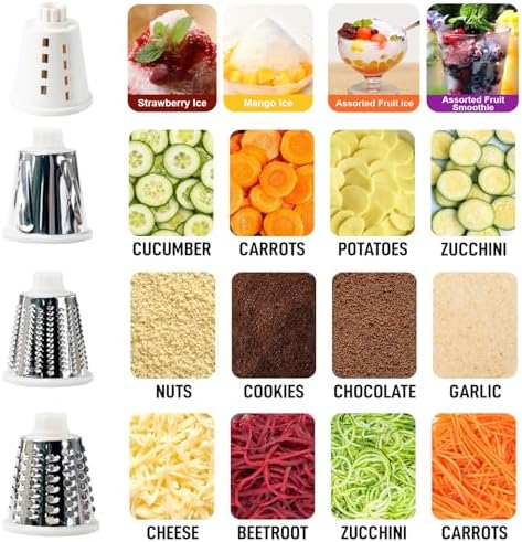KalraMay Rotary Cheese Grater with Handle, Multifunctional Cheese Shredder