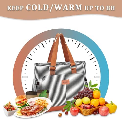 HSHRICH Insulated Lunch Bag Women - Large Tote Lunch Box For Work