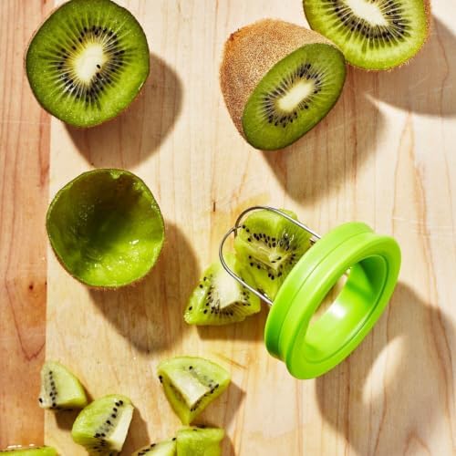 Tovolo Kiwi Peeler and Slicer - 2-in-1 Fruit Prep Tool for Quick Meal Prep & Healthy Eating, Easy Grip Handle, Durable Stainless Steel, BPA-Free, Dishwasher Safe