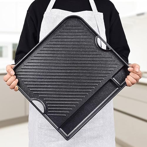 COOKKING - Master Grill Pro, Korean Traditional BBQ Grill Pan - Stovetop Nonstick Indoor/Outdoor Smokeless BBQ Cast Aluminum Grill Pan (MasterGrill Pro) (No Induction), Made in Korea