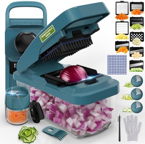 Multifunctional Vegetable Chopper & Mandoline Slicer with Spiralizer