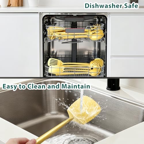 Stainless Steel Kitchen Utensils Set,11pcs Cooking Utensils Set with Holder