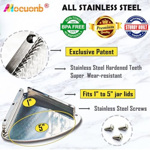 Moeuonb Under Cabinet Jar Opener for Seniors Lid Cap Opener for Weak Hands