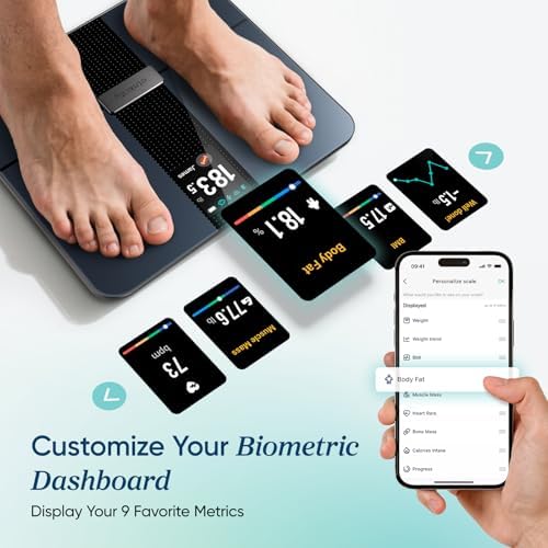 Etekcity Smart Scale for Body Weight and Fat, BMI, FSA Eligible, Black
