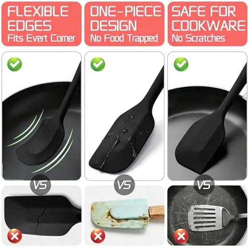 5 Pieces Silicone Spatula Set