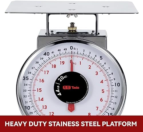 Tada 44 LBS Stainless Steel Heavy Duty Mechanical Kitchen and Food Scale