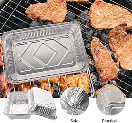 Waytiffer 20Pack Drip Pans Compatible with Weber Grills Spirit Gas Grills, Q Grills, Genesis and Genesis II LX 200 300 Series,Disposable Aluminum Foil BBQ Grease Trays, 8.5 x 6 Inch (Pack of 2)