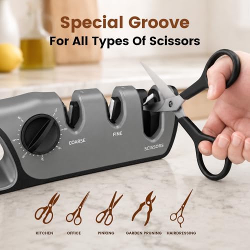 Newise Knife Sharpener with Adjustable Angle 12°-24°