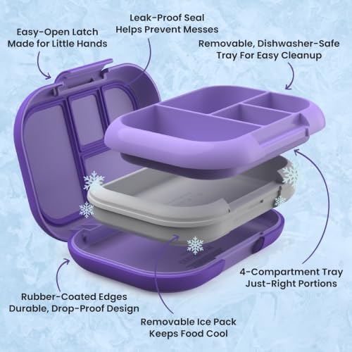 Bentgo Chill Kids 4-Compartment Bento Box Leakproof Lunch Box