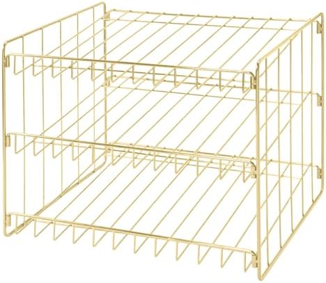 Kitchen Details 3 Tier Can Storage Organizer Rack in Gold