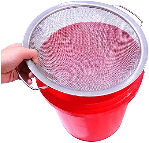 Fine Mesh Paint Strainer 60 Mesh Stainless Steel Paint Filter Emulsion Honey Funnel Filter Cover Fits 5 Gallon Paint Bucket Filter Tool Insert Strains (1 pc)