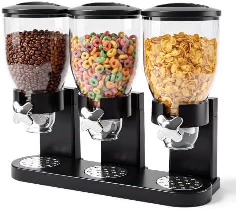 Countertop Cereal Dispenser 3 Pack, 6L Large Capacity for Small Dry Food