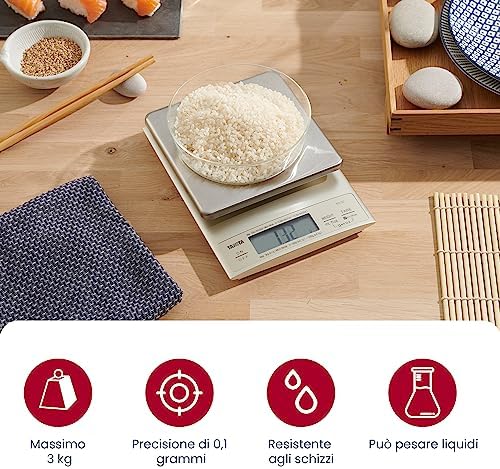 TANITA 3 Kg KD-321 Digital Kitchen Scale, Silver