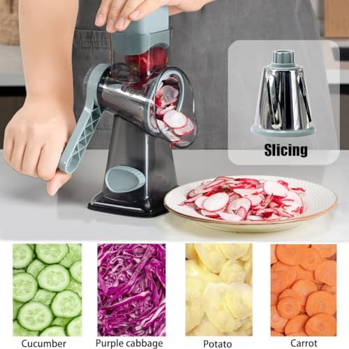 Hand Crank Rotary Cheese Grater Veggie Slicer Carrot Shredder
