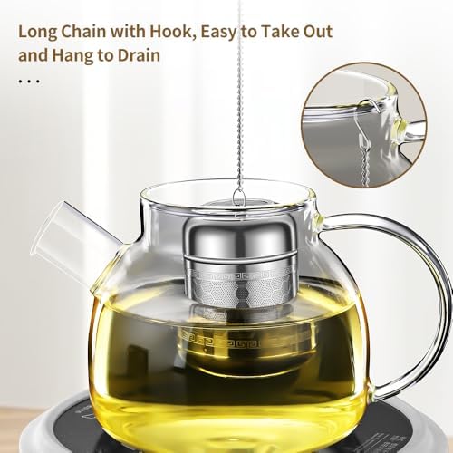 Tea Strainers for Loose Tea, 316 Stainless Steel Tea Infuser for Loose Leaf Tea, Extra Fine Mesh Loose Tea Infuser, Tea Steeper for Loose Tea & Diffuser (1 Pack - Medium)