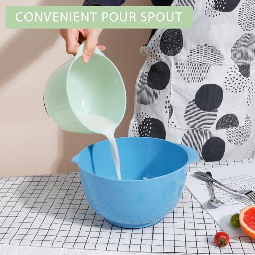BoxedHome Classic Mixing Bowls Set of 4, BPA Free Plastic, Microwave Safe