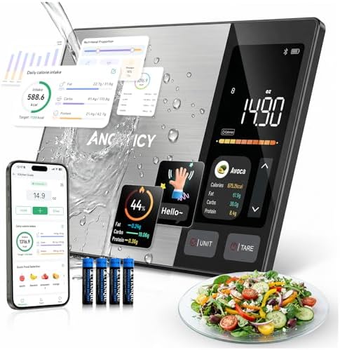 Smart Food Scale with Nutritional Calculator, Free APP with 24 Nutrients